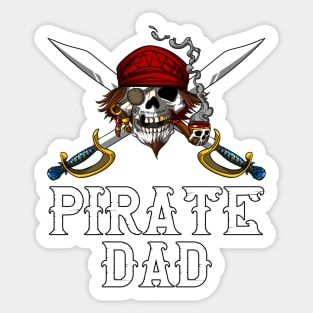 Pirate Dad Skull Sticker